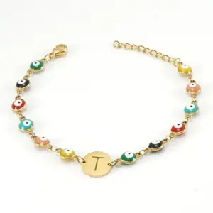 E414-Gold Cross Bracelet-KN0248-MI-N200029T / 18k gold plating