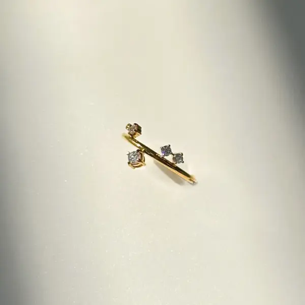 Wholesale Simple Style Classic Style Square Titanium Steel Inlay Zircon Rings