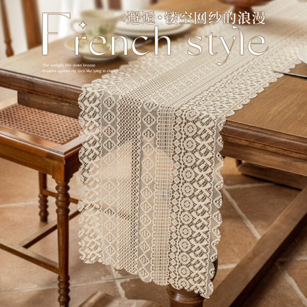 Wholesale Fine mesh hollow lace table runner decoration
