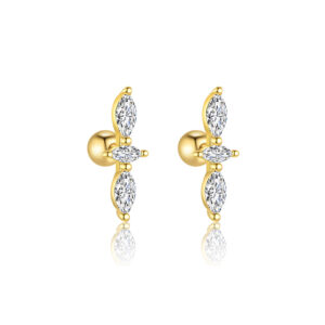 E4687-gold/pair / 925 silver