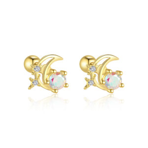 E4876-gold/pair / 925 silver
