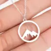 Wholesale Jewelry Fashion Mountain 201 Stainless Steel 18K Gold Plated Stainless Steel Necklaces