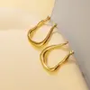Wholesale 1 Pair Simple Style U Shape Plating 304 Stainless Steel 18K Gold Plated Earrings