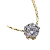 Wholesale Titanium Steel Simple Style Geometric Plating Inlay Zircon Pendant Necklace