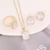 Wholesale Fashion Square 304 Stainless Steel Copper Plating 18K Gold Plated