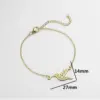 Wholesale PVD Coated 18K Gold Real Gold Plated Hummingbird 201 Stainless Steel Casual Simple Style Waterproof Non Tarnish 201 Stainless Steel Bracelets