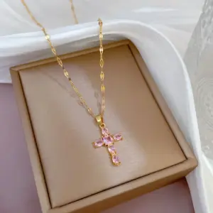 F133 Powder Titanium Steel Chain Copper Pendant