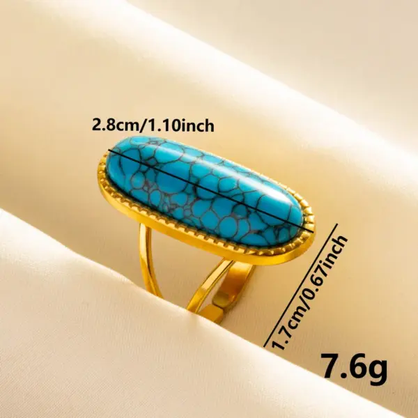 Wholesale PVD Coated Real Gold Plated 18K Gold U Shape Geometric 304 Stainless Steel Classical Classic Style Waterproof Non Tarnish Open Rings