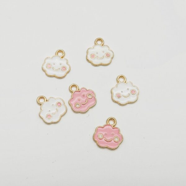 Wholesale Cute Cartoon Cloud Oil Dropping Alloy Accessories Pendant Charms