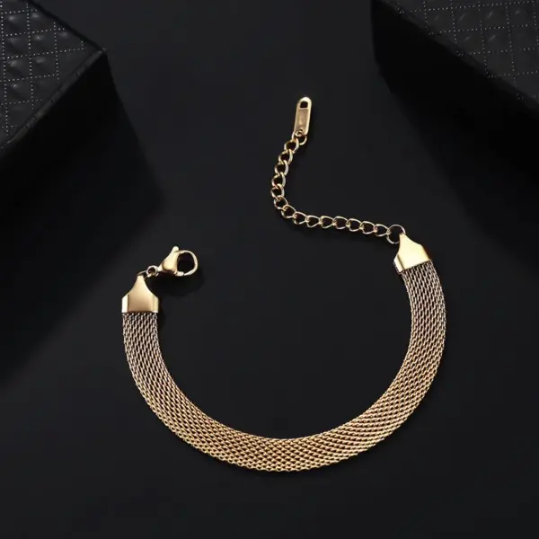 Wholesale Fashion Geometric Titanium Steel Plating Bracelets