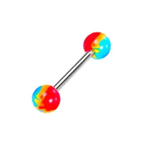 Ball Stud Earrings 1.2*10 5 5 Random Colors
