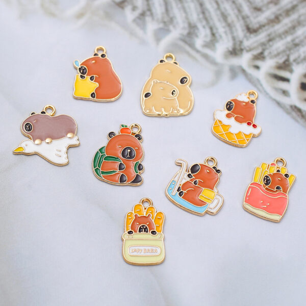 Wholesale Cartoon cute drop oil alloy pendant diy Charms