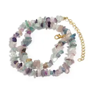 Green Fluorite / 43cm Long Tail Chain 5cm