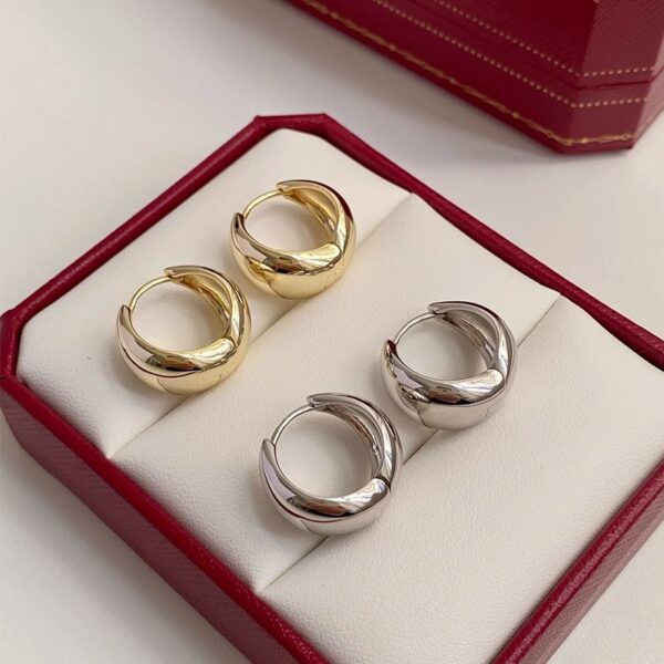 oly-a4e883364cd18a91c67247e095a3d239 Wholesale Water op Ear Buckle Female Niche Design Light Luxury High Feeling Temperament Simple French Fashion Circle Ins Style Earrings