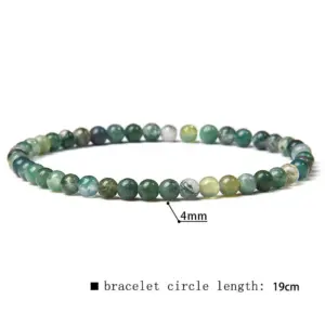 4mm Water Plants Agate Puncture / 19cm