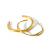 PVD Coated Real Gold Plated 18K Gold Solid Color 304 Stainless Steel Casual Classic Style Waterproof Non Tarnish 304 Stainless Steel Bangle