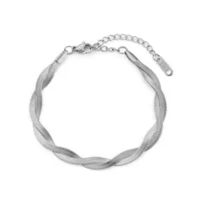 Qye28 Double Strand Bracelet / Steel Color