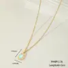 Wholesale Jewelry Elegant Modern Style Irregular Geometric 304 Stainless Steel Zircon 18K Gold Plated Plating Inlay Pendant Necklace Cable Chain