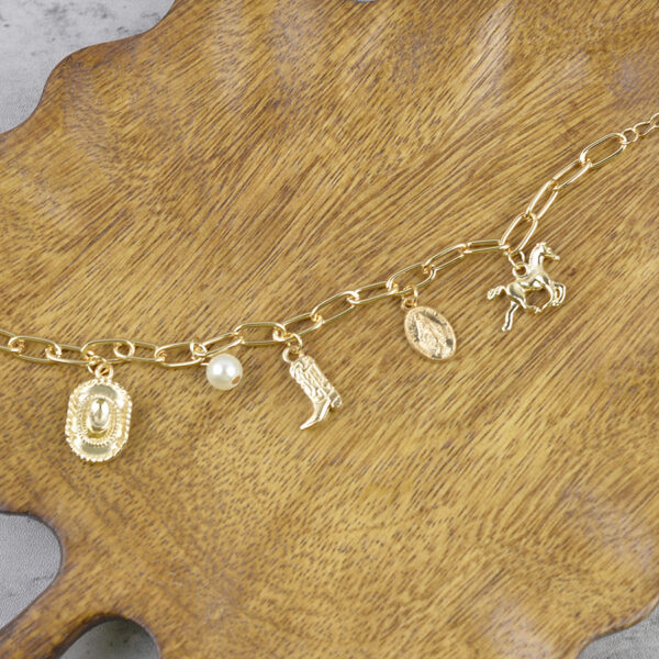 Wholesale Western cowboy horse boots hat necklace