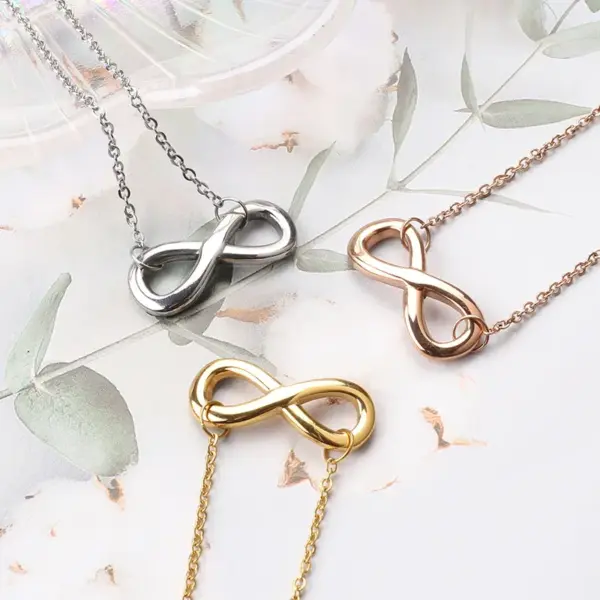 Wholesale Basic Simple Style Infinity Stainless Steel Women's Anklet
