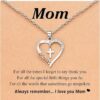 Wholesale Cross-border New Love Cross MOM Pendant European and American Fashion Elegant Clavicle Chain for Mother's Day Gift