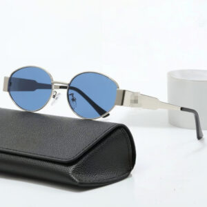 Silver frame blue film