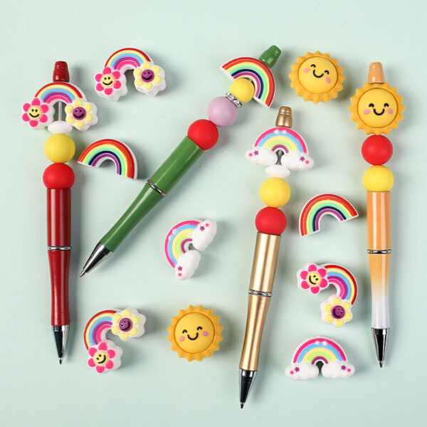 Wholesale Cartoon Rainbow Silicone Beads