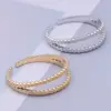 Wholesale PVD Coated Real Gold Plated 18K Gold Circle 304 Stainless Steel Simple Style Waterproof Non Tarnish Open Rings