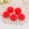 Wholesale New 15MM long fur ball mink fur ball diy beads stud earrings necklace pendant earrings accessories handmade accessories