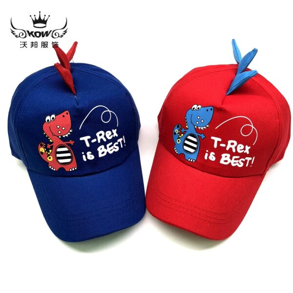 Wholesale Children's hat wholesale Spring and Autumn New Cartoon children's cap Korean version of printing dinosaur shape children's baseball cap