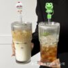 Wholesale Cute Animal Stereo Straw Cap Water Cup Straw Cover Dust-proof Straw Decorative Cap Reusable Straw Plug