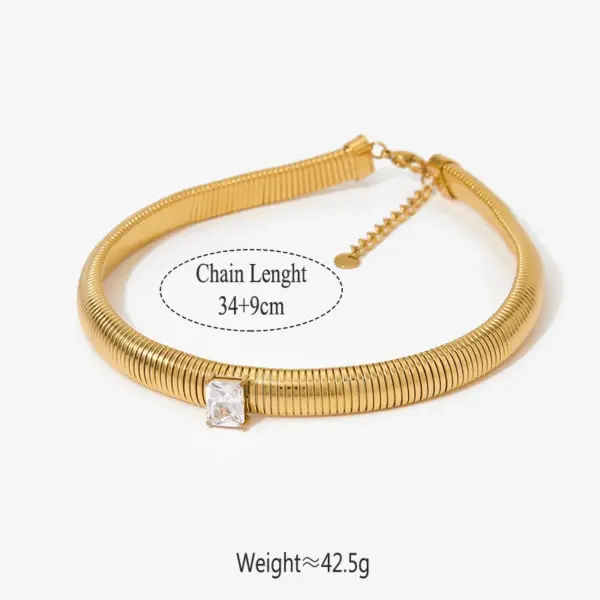 Wholesale Stainless Steel Geometric Exaggerated Style Trendy Pendant Necklace For Women, Unique Hip-Hop Fashion High-Quality Non-Fading Jewelry Wholesale