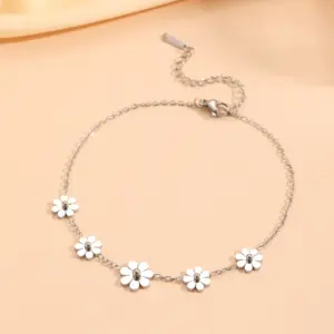Steel Chrysanthemum Anklet