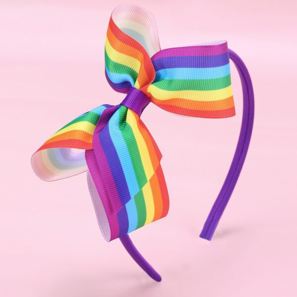 Wholesale Children's Bow Hairpin Rainbow Rib Bow Clip Cute Girl's Hair