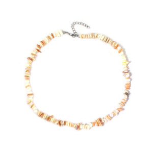Off-white irregular gravel necklace