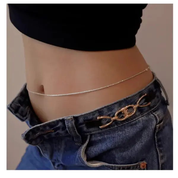 Sexy Solid Color Stainless Steel Women's Waist Chain