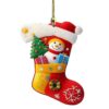 Wholesale Christmas Stocking Series Flat Holiday Pendant Keychain