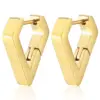 PVD Coated 18K Gold Real Gold Plated Square Star Heart Shape 201 Stainless Steel Fashion Waterproof Non Tarnish Earrings