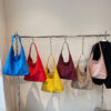 oly-a59ee3234746e6e26139109639425eea Wholesale Large capacity bag, multi-colored suede tote bag, unique shoulder bag