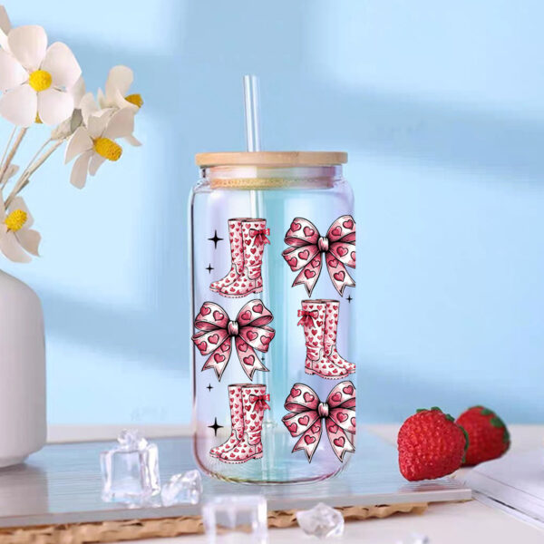 Wholesale Pink calf 16oz Cup UV DTF Wraps