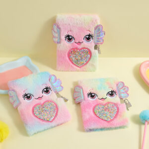 Wholesale Cartoon plush notebook with a giant fish and a lock