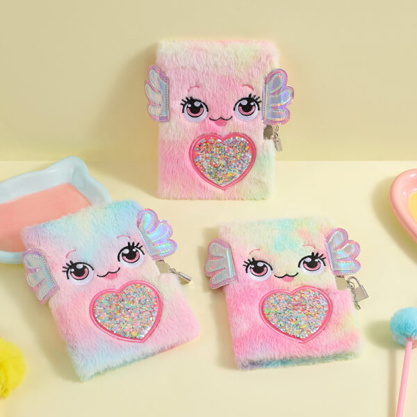 Wholesale Cartoon plush notebook with a giant fish and a lock