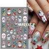 Wholesale Cartoon 3D Christmas nail art stickers