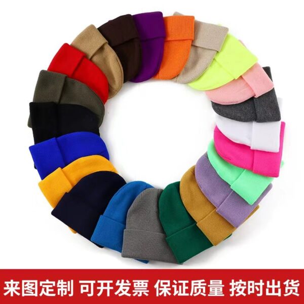 Wholesale Solid color knit hat, basic style beanie