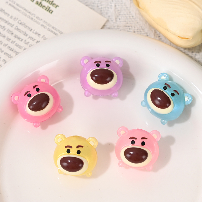 Wholesale Cute head rubber beads aessories beads OLY Exclusive