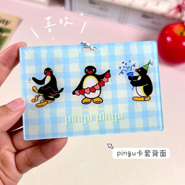 Wholesale Pingu Penguin Original Card Holder, Cute Acrylic Card Holder for Students (Campus Card, Meal Card, Aess Card Protector)