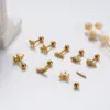 Wholesale 1 Piece Sweet Simple Style Geometric Wings Butterfly Plating Inlay Copper Zircon Cartilage Earrings