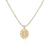 Wholesale Simple Style Letter Copper Gold Plated Pendant Necklace 1 Piece