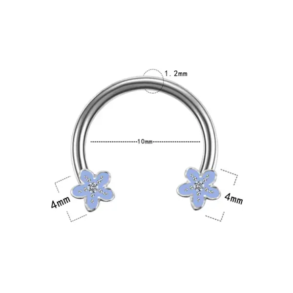 Wholesale 1 Piece Nose Rings & Studs Casual Star Flower Stainless Steel Copper Rhinestones Zircon