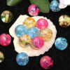 Wholesale Luminous stars clouds round beads acrylic stars beaded diy mobile phone chain jewelry accessories beads